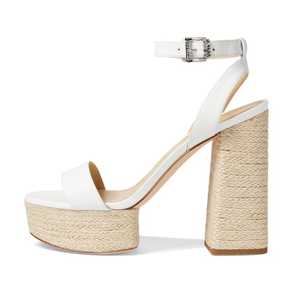 Only worn once! Michael Kors Ashton Espadrille High Heel Platform Sandals - Picture 4 of 14